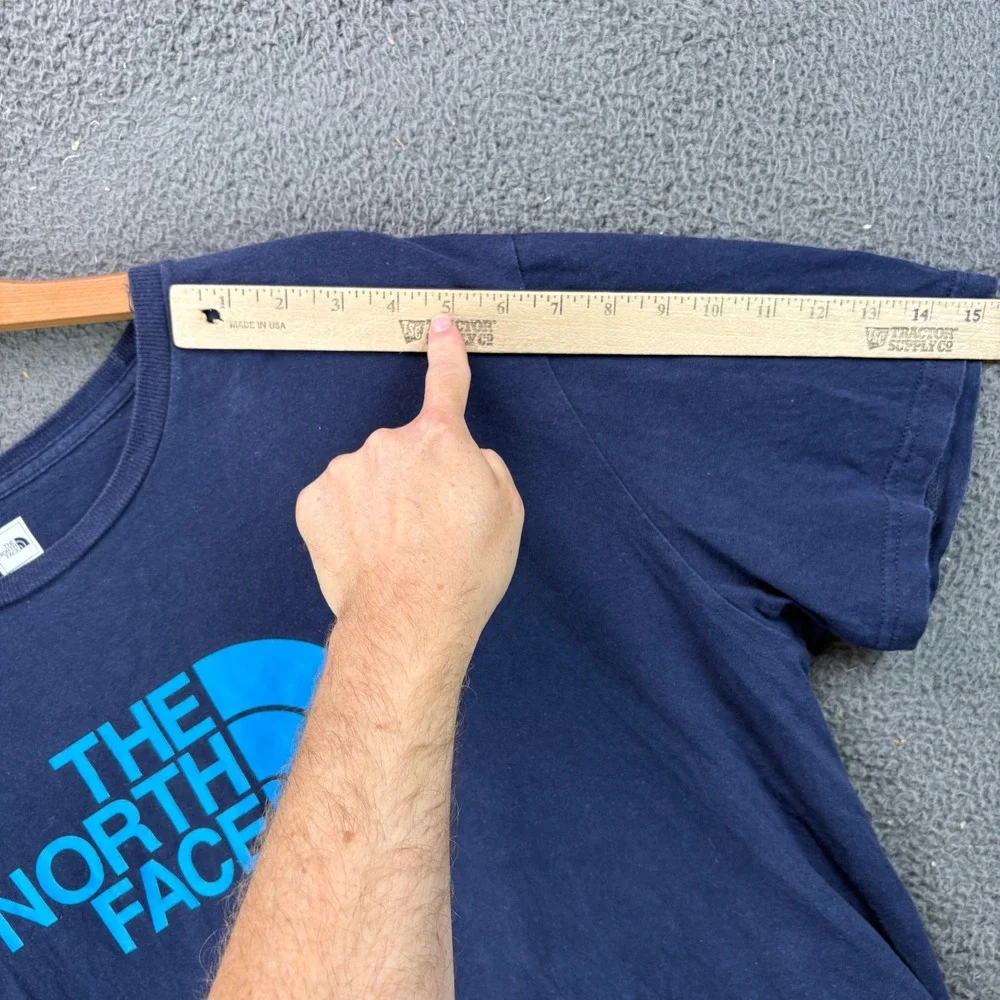 The North Face Mens XL Navy Blue Short‎ Sleeve Graphic Logo T-Shirt NF0A3X6P